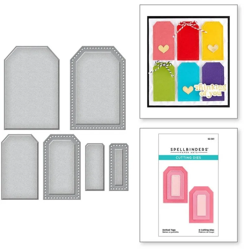 spellbinders dies Dotted Tags