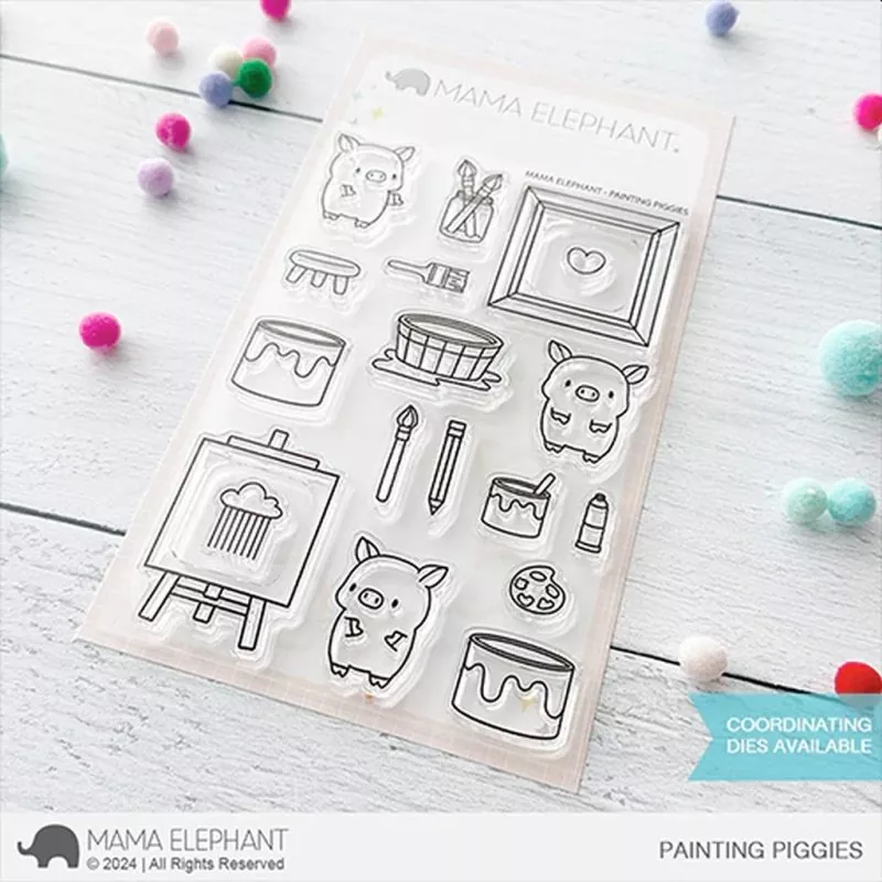 Painting Piggies Clear Stamps Mama Elephant