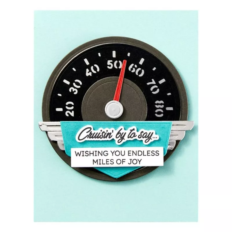 spellbinders dies Classic Road Legends Speedometer 1
