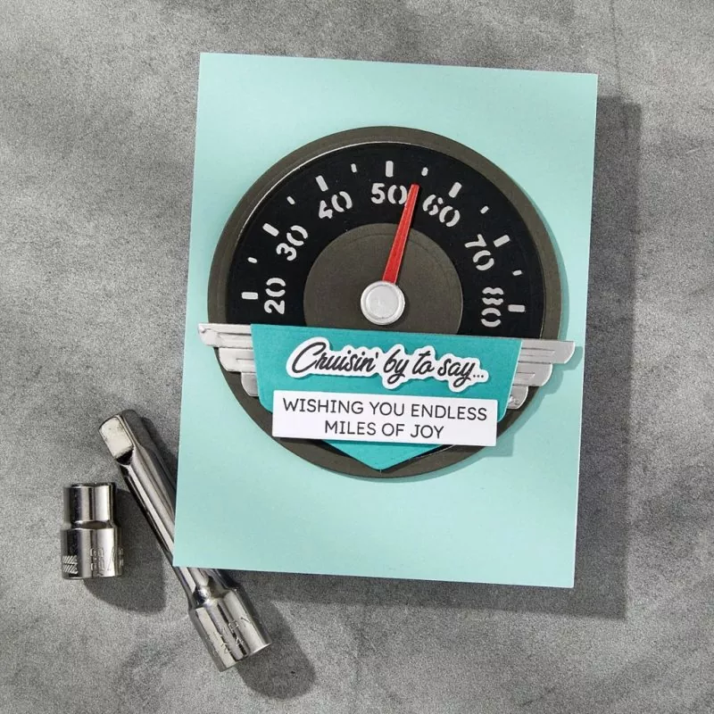 spellbinders dies Classic Road Legends Speedometer 2