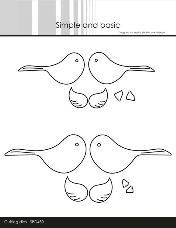 Simple and Basic Symmetrical Birds dies