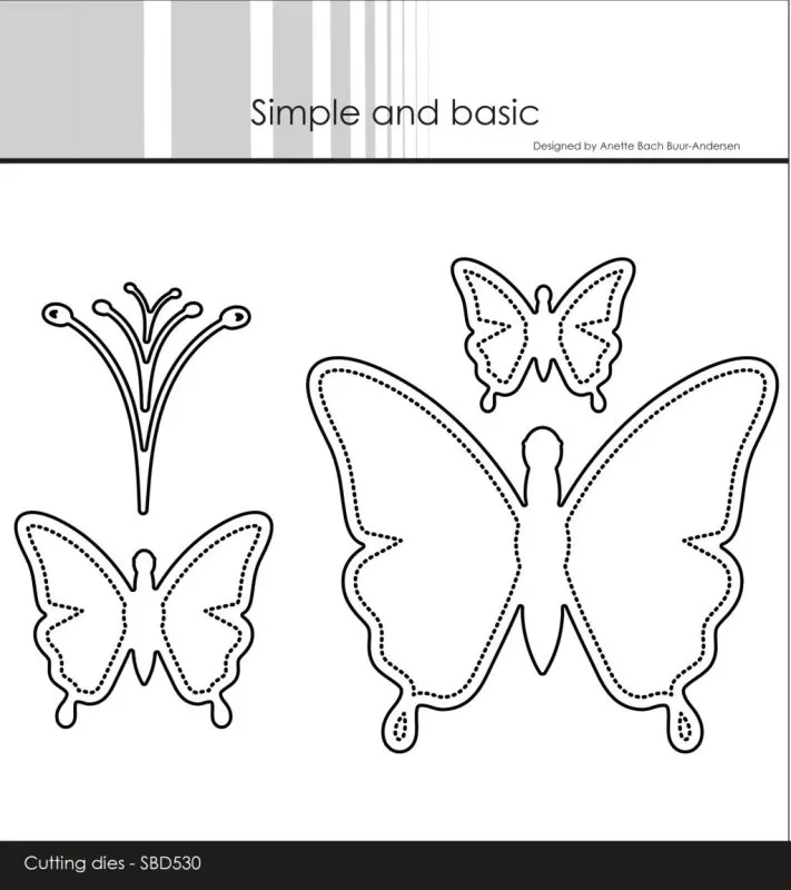 Simple and Basic Simple Butterflies Solid dies