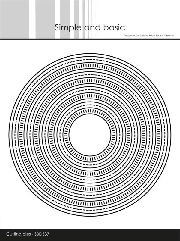 Simple and Basic Combi Striped Frames Circle dies