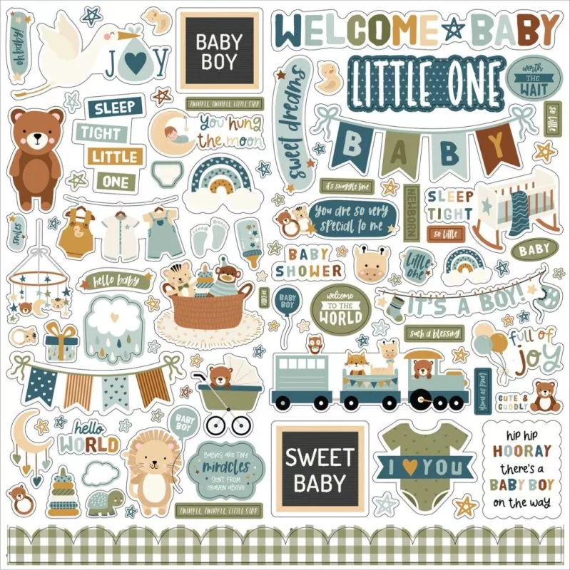 Echo Park Special Delivery Baby Boy 12x12 inch collection kit 10