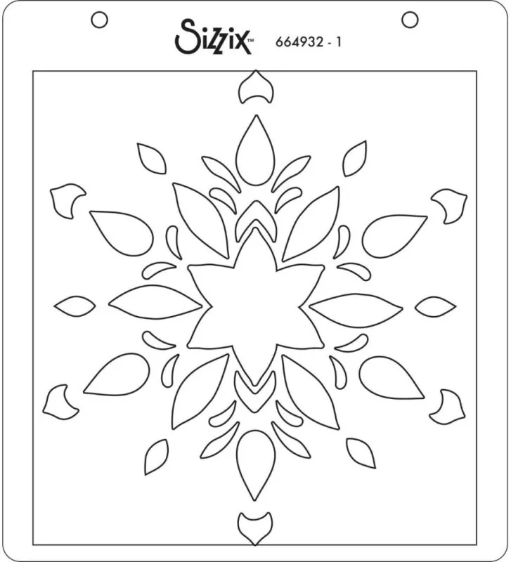 Snowflake Layered Stencils Sizzix 1