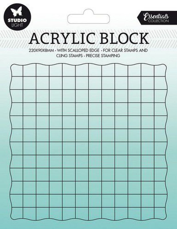 craftemotions block for clearstamp 12 x 12 cm 8mm