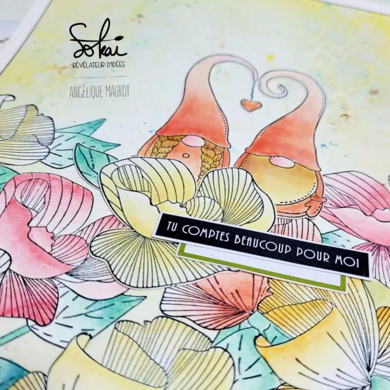 SO' Celebrate: Lutins amoureux Cling Stamps Sokai Project 1