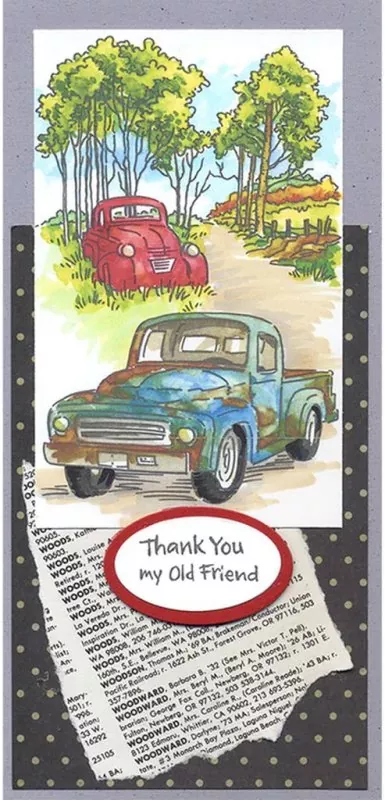 Truck Friends stampendous clear stamps 2