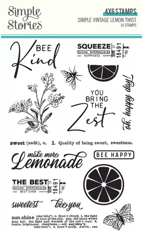 Simple Stories Simple Vintage Lemon Twist clear stamp