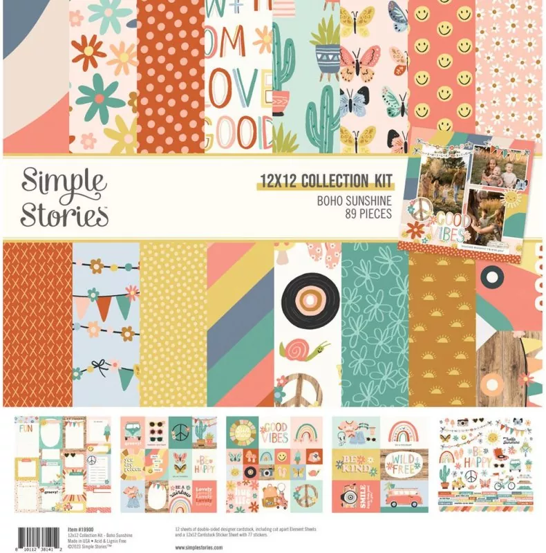 Simple Stories Boho Sunshine 12x12 inch collection kit
