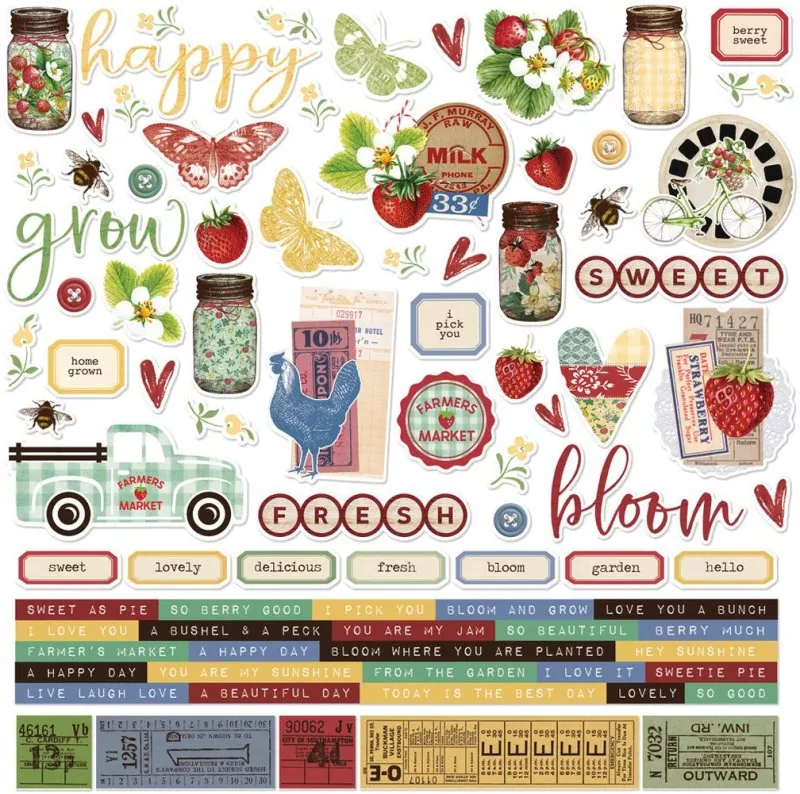 Simple Stories Simple Vintage Berry Fields 12x12 inch collection kit 9