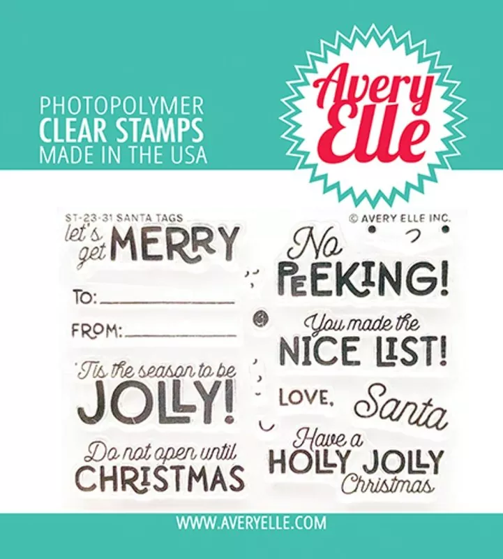 Santa Tags avery elle clear stamps