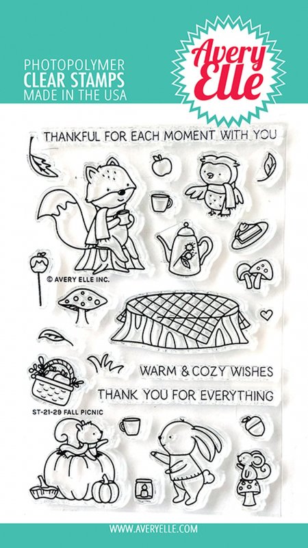 Fall Picnic avery elle clear stamps
