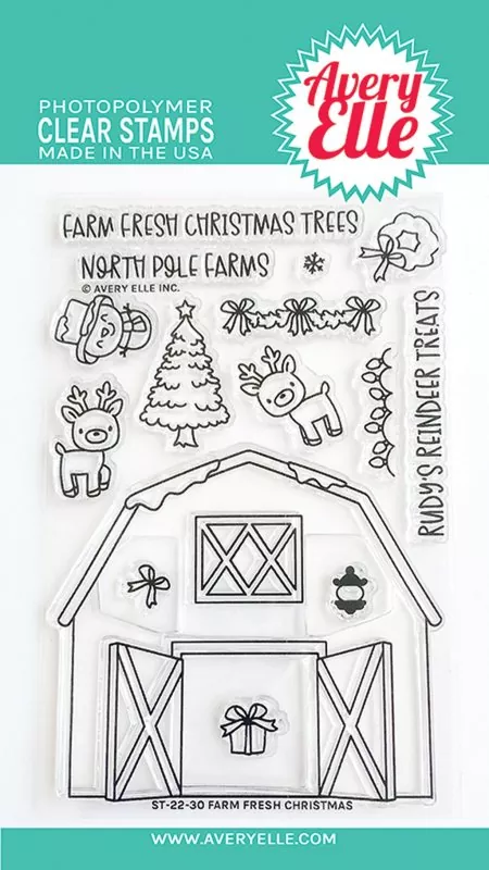 Farm Fresh Christmas avery elle clear stamps