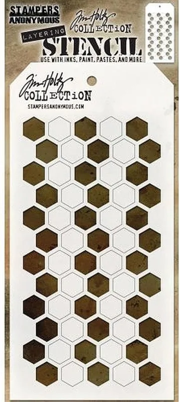 Shifter hex layering stencil tim holtz