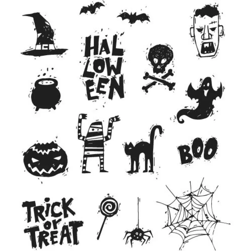 Spooky Skribbles tim holtz stampers anonymous rubber stamps gummistempel1