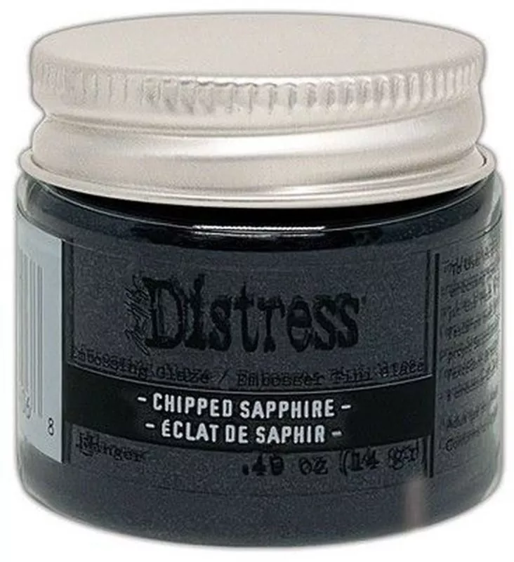 ranger distress embossing glaze Chipped Sapphire tim holtz