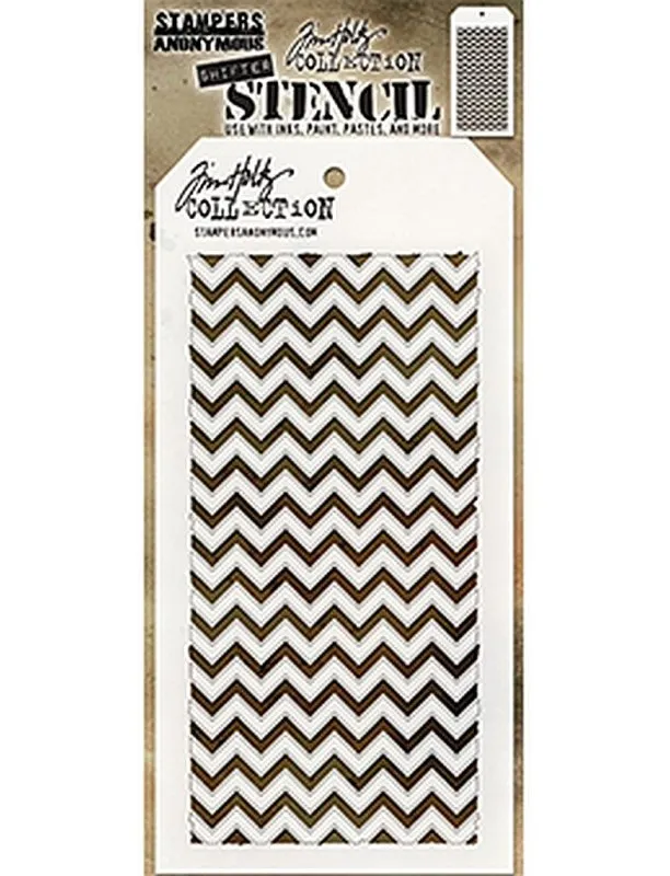 THS127 shifter chevron tim holtz stencil