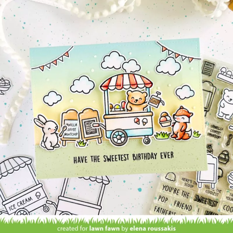Treat Cart Clear Stamps Lawn Fawn 6