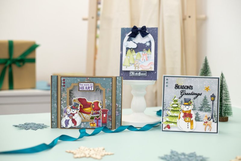 Crafters Companion Vintage Snowman 12"x12" inch paper pad 1