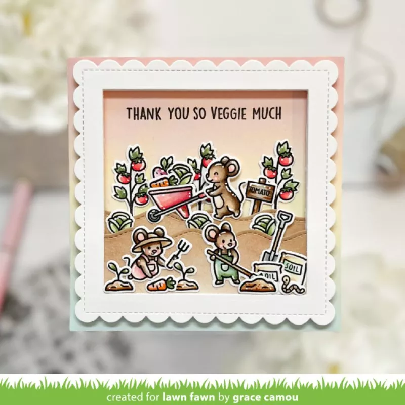 Veggie Happy Clear Stamps Lawn Fawn 4