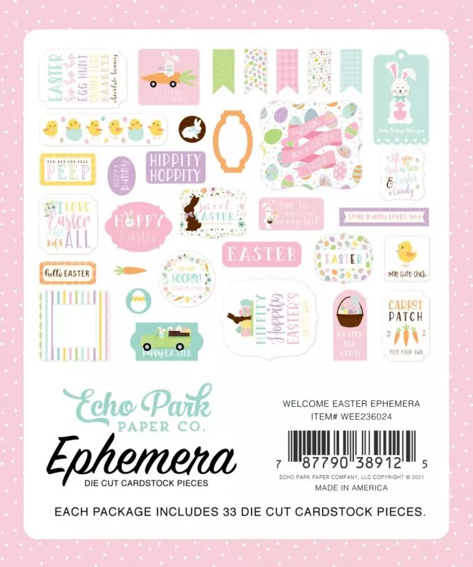 Welcome Easter Ephemera Die Cut Embellishment Echo Park Paper Co 2