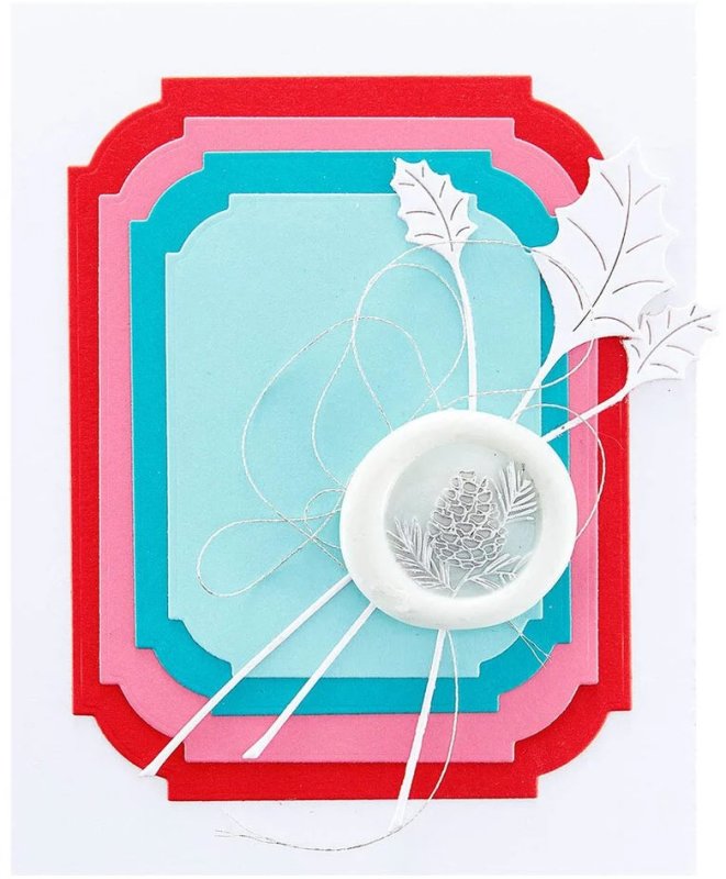 Pine Cone Spray Wax Seal Stamp Spellbinders Detail 2