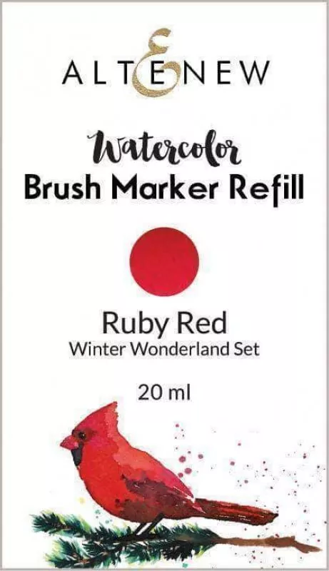 Ruby Red Liquid Watercolor Brush Marker Refill Altenew 2