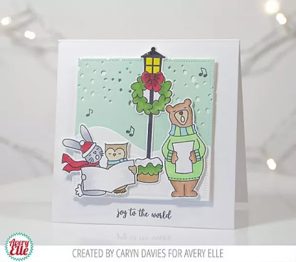 caroling critters avery elle clearstamps st3637 example2