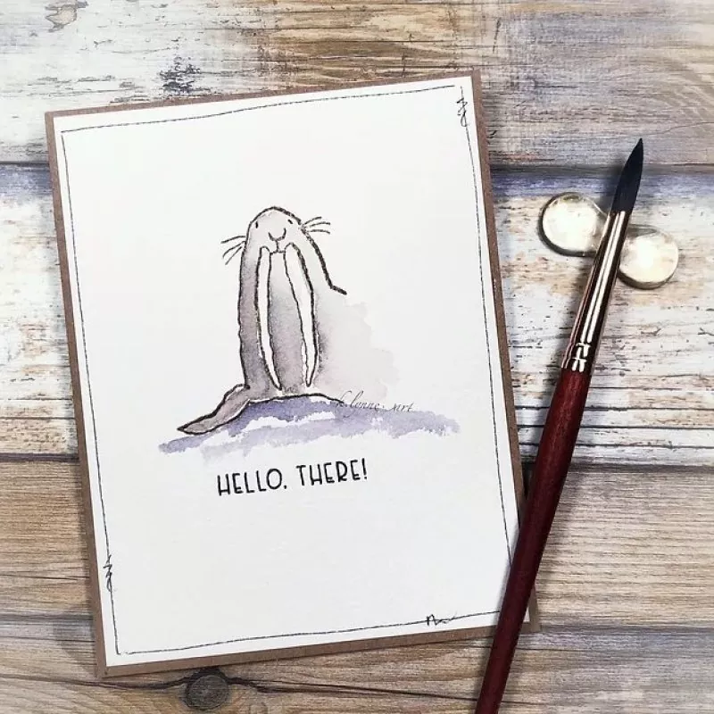 Walrus Mini Clear Stamps Colorado Craft Company by Anita Jeram 1