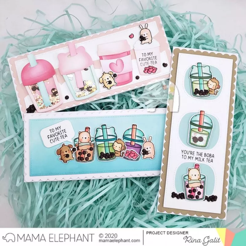 boba tea clear stamps mama elephant 2