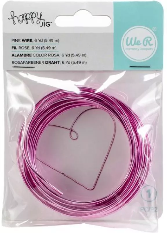 color wire pink happy jig we r memory keepers