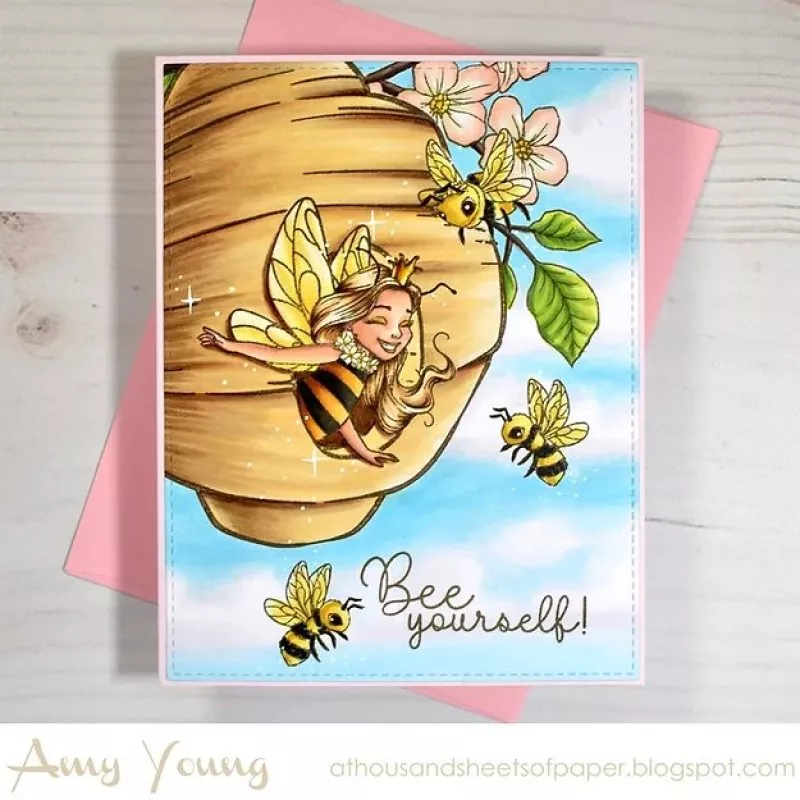 Beehive Clear Stamps Colorado Craft Company by Kris Lauren 2