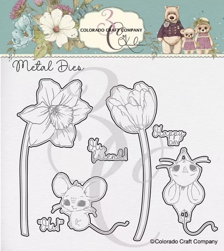 Daffodil Mice dies Colorado Craft Company by Kris Lauren