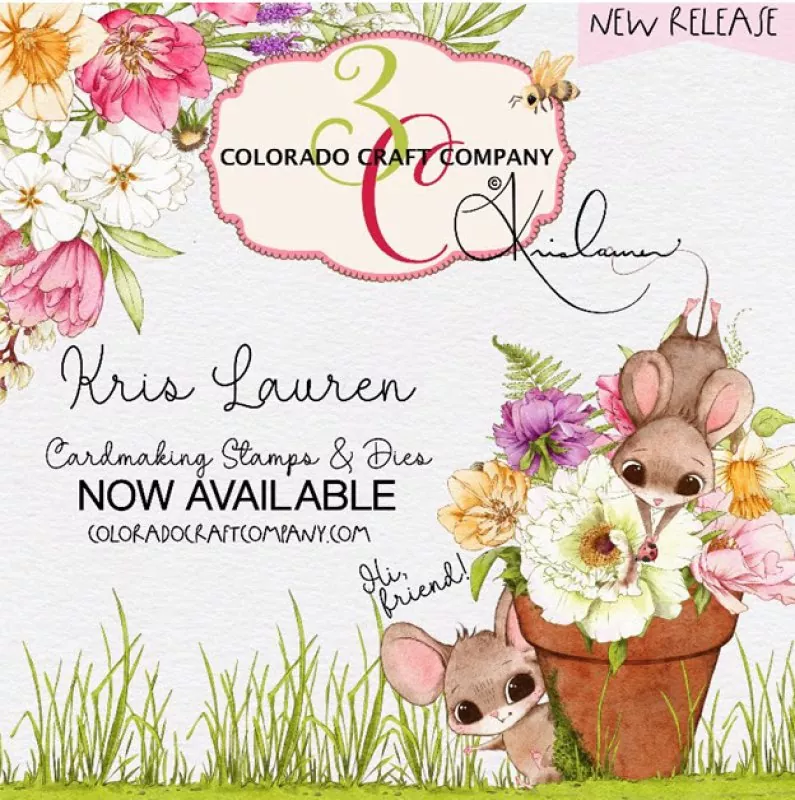 Flower Pot Clear Stamps Colorado Craft Company by Kris Lauren 1