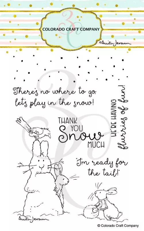Flurries of Fun Clear Stamps Colorado Craft Company by Anita Jeram