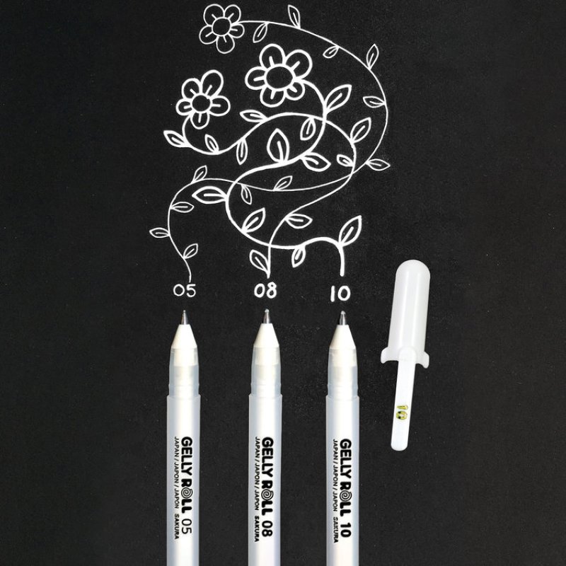 gelly roll sakura bright white set image