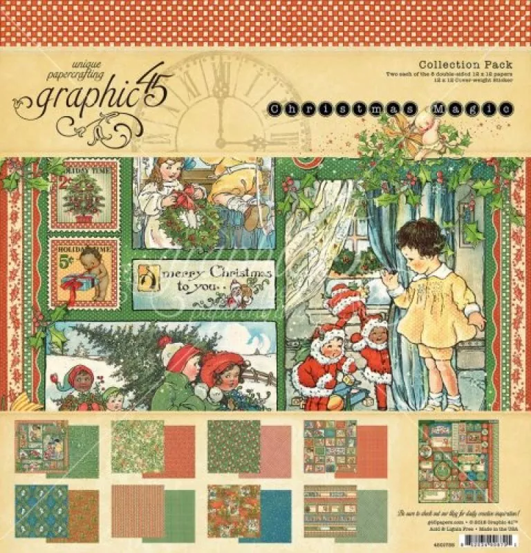 graphic 45 christmas magic 12x12 inch collection p
