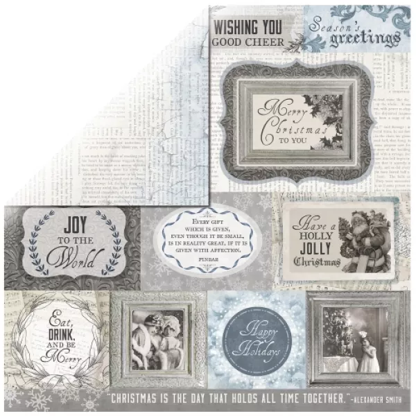 kaisercraft frosted icy 12 scrapbooking paper
