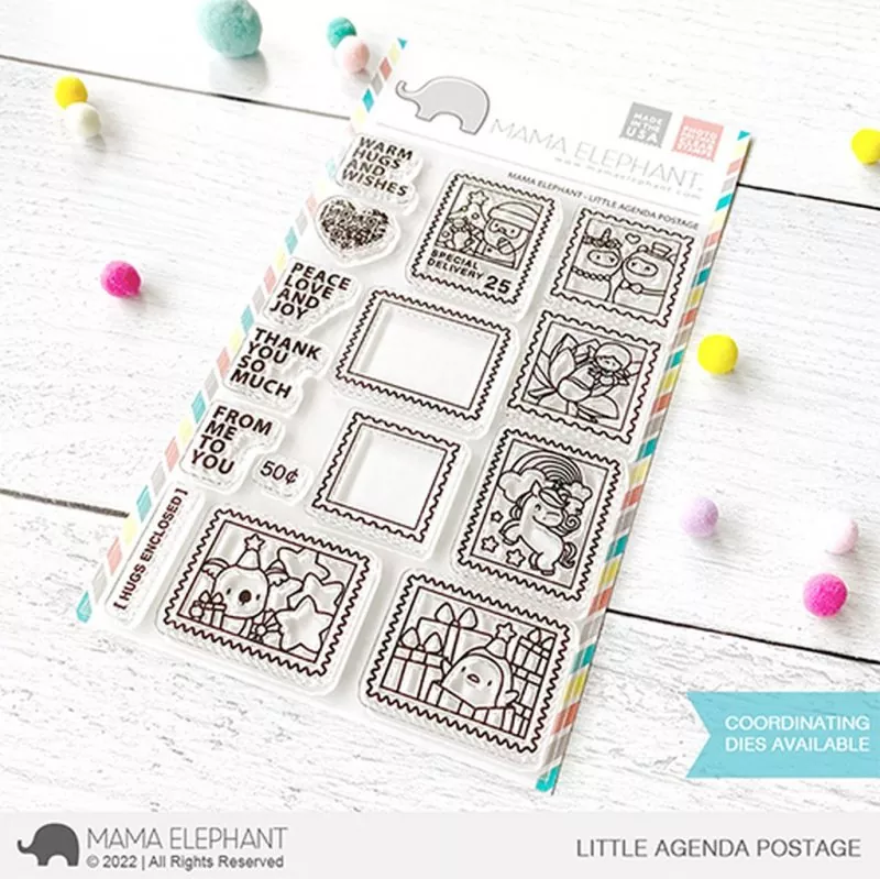 Little Agenda Postage Clear Stamps Mama Elephant