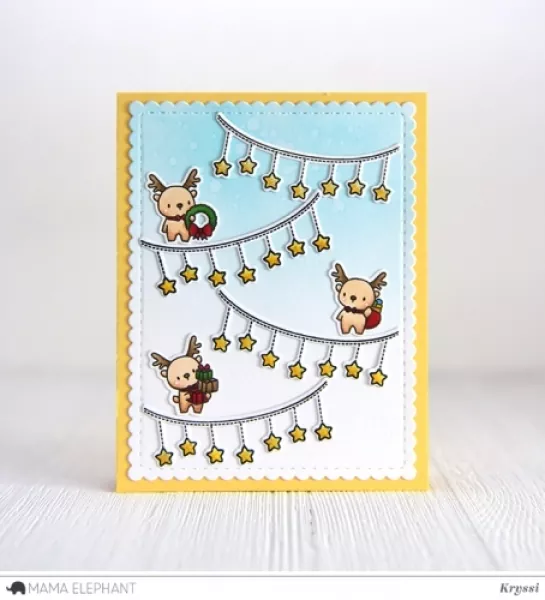 me1709 206 mama elephant clear stamps little reindeer agenda card2