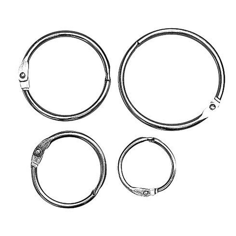 book rings rayher 25 mm silver