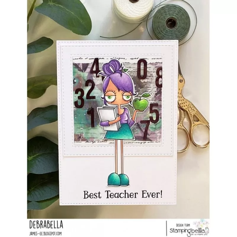 Stampingbella Oddball Girl Teacher Rubber Stamps 2