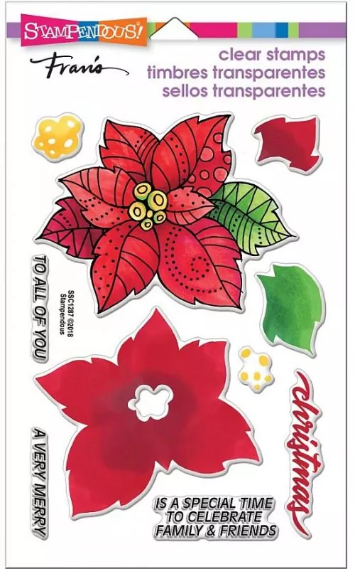 poinsettia parts stampendous clearstamp