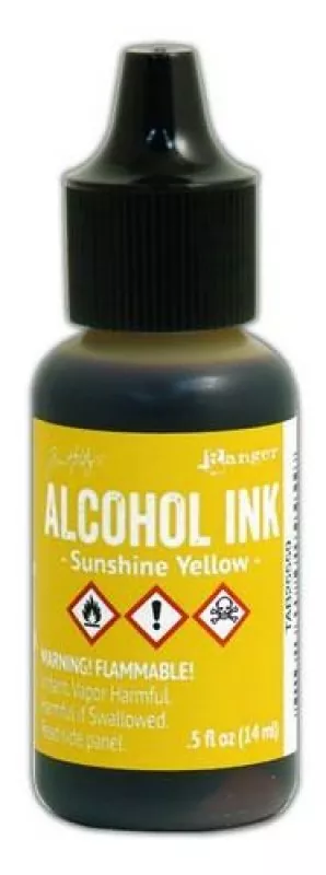 ranger alcohol ink 15 ml sunshine yellow tab25559 tim holtz