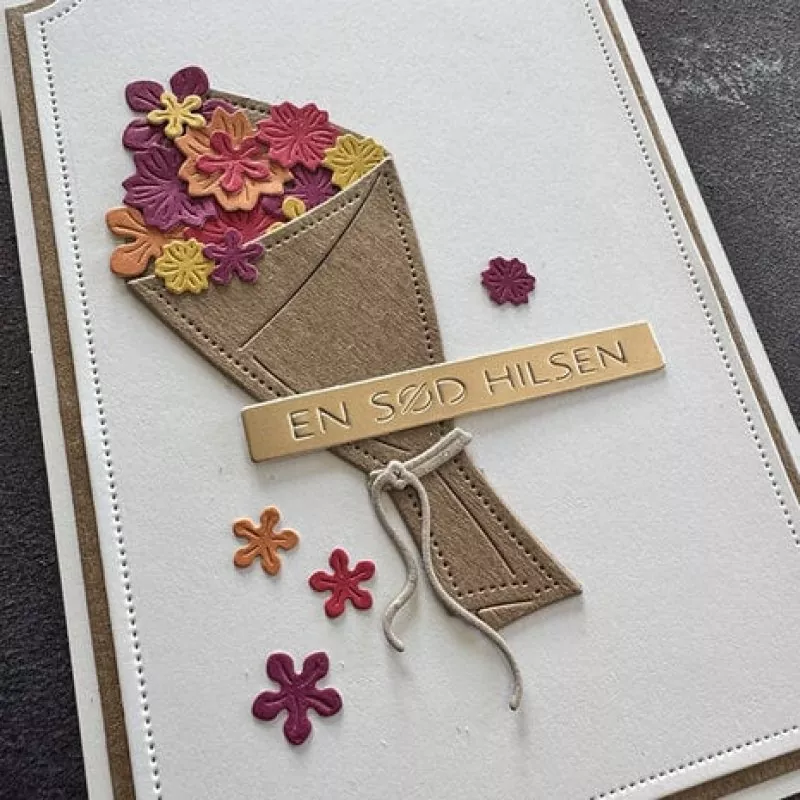 Simple and Basic Bouquet of Flowers dies 1