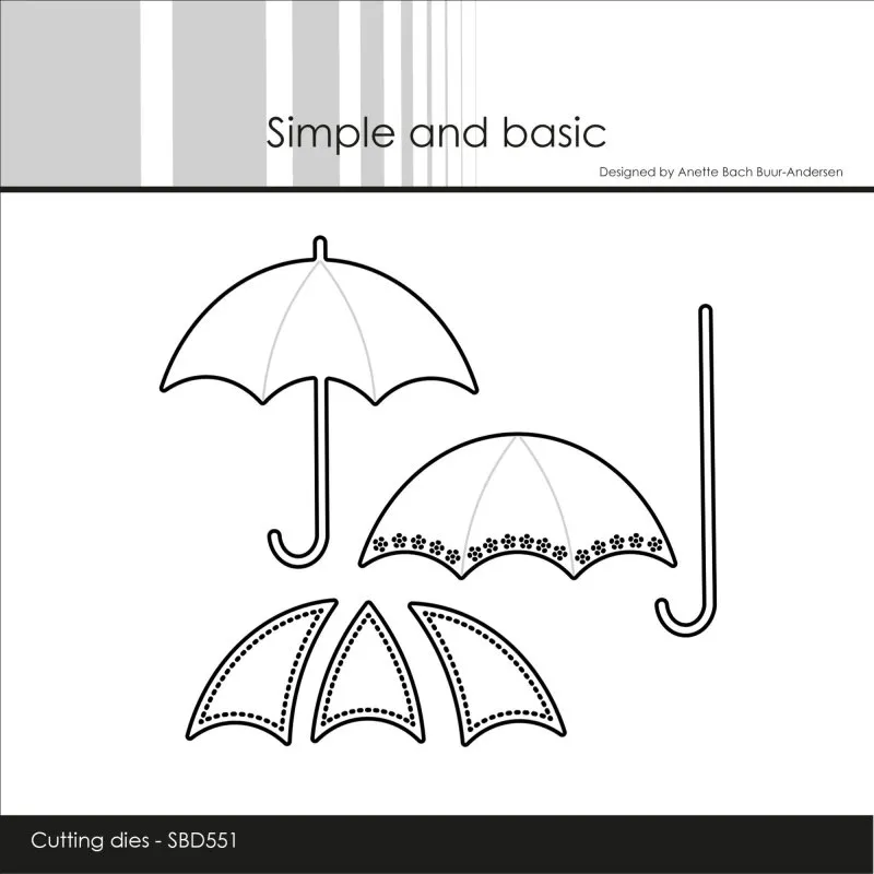 Simple and Basic Flower Umbrella dies
