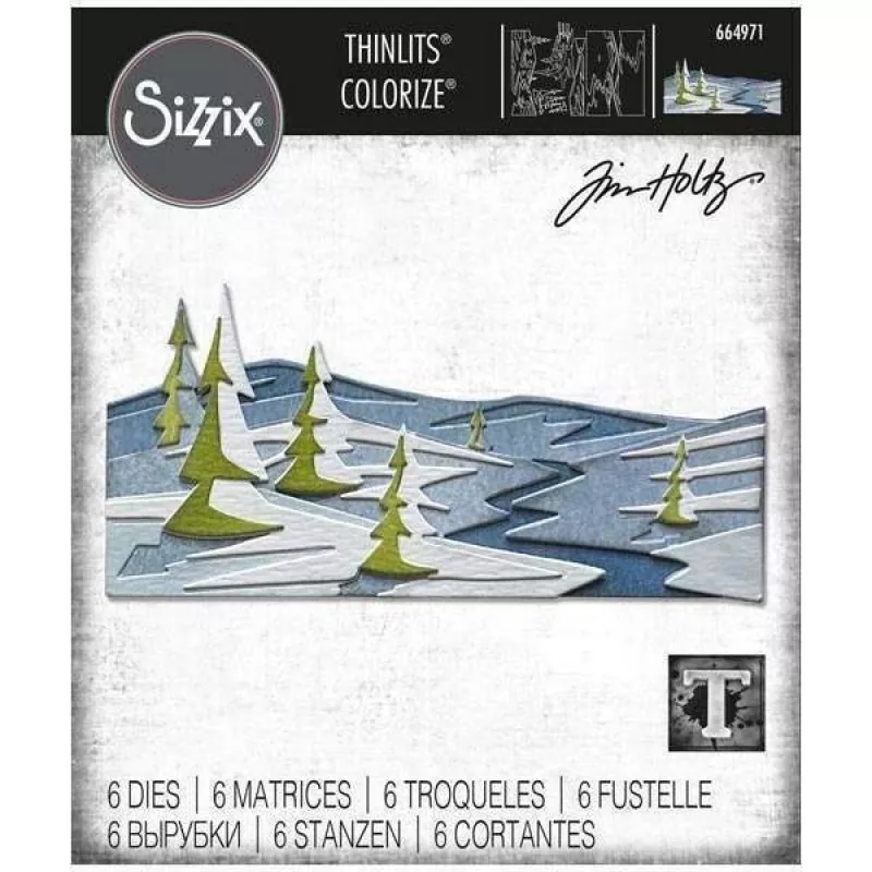 Snowscape Colorize Thinlits Dies by Tim Holtz from Sizzix