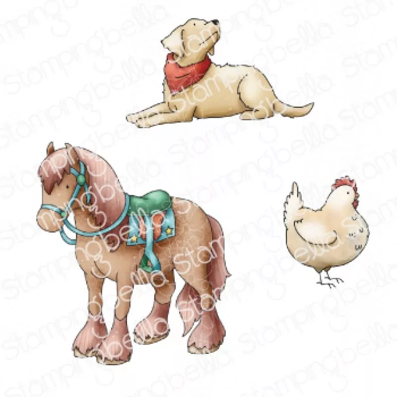 Stampingbella Uptown Cowboy Pets Rubber Stamps