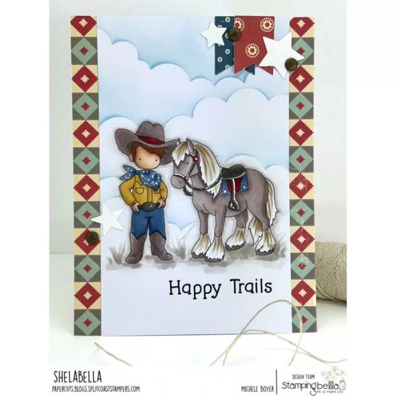 Stampingbella Uptown Cowboy Pets Rubber Stamps 1